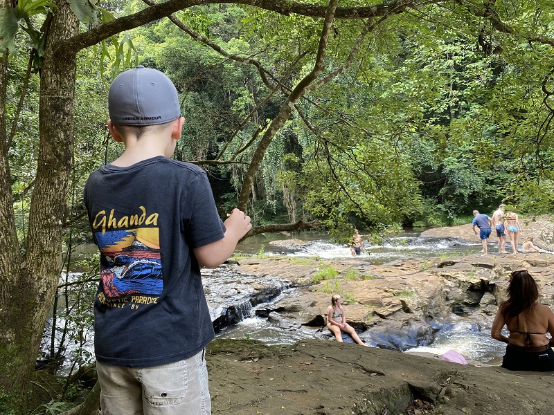 Kid-friendly waterfall Sunshine Coast